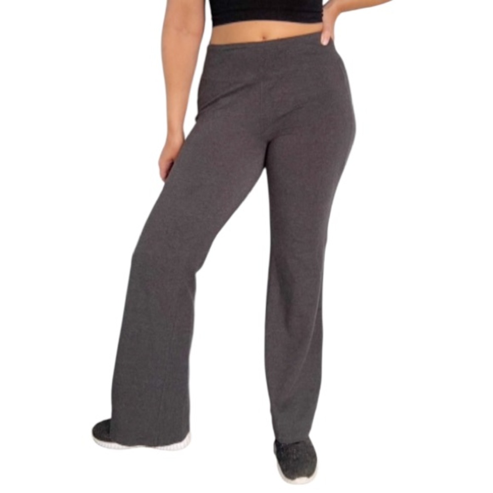 Sonoma dark gray high rise flare cut stretch leggings size medium